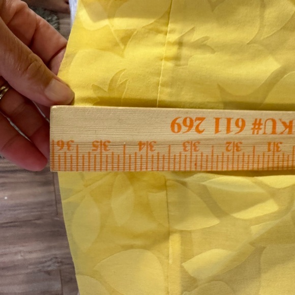 VTG Rabbit Rabbit yellow floral lined pleat front Sz 10 fairy cottage core - Picture 11 of 15